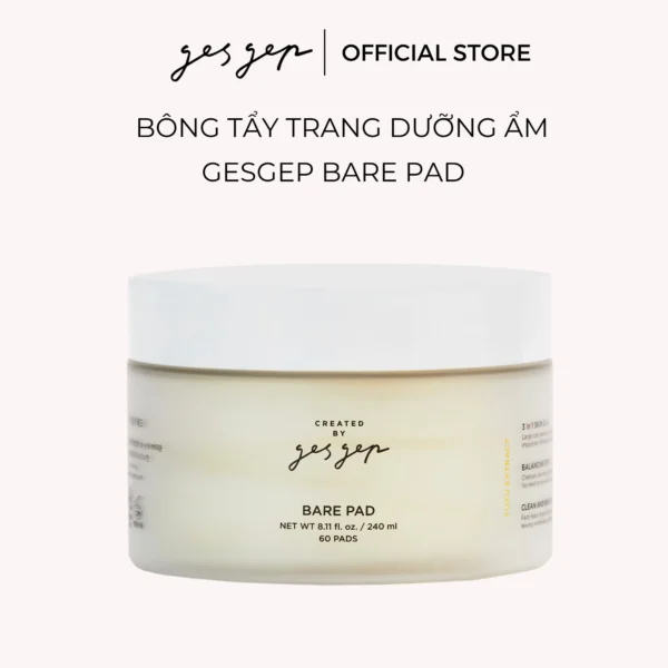 Bông tẩy trang dưỡng ẩm Gesgep Bare Pad