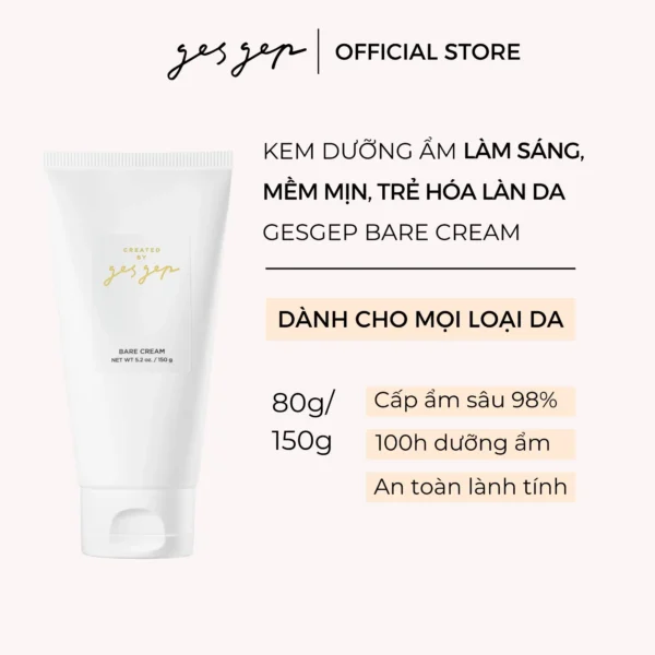 Kem dưỡng ẩm Gesgep Bare Cream