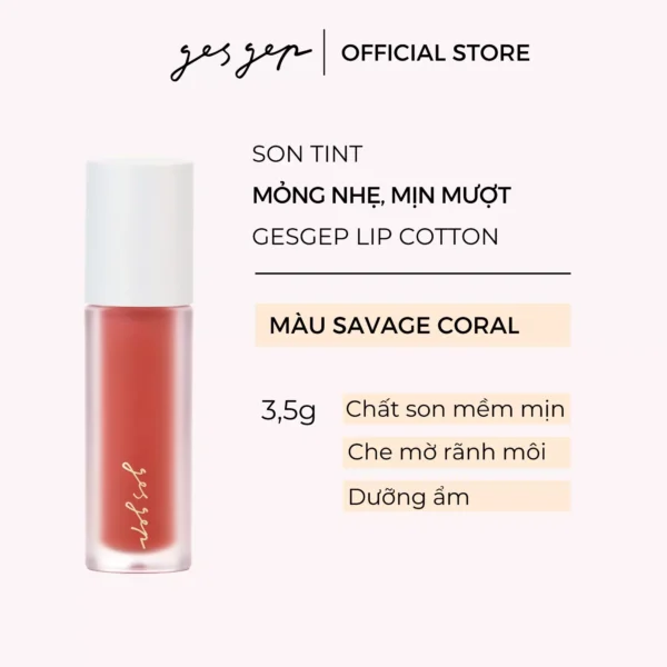 Son Gesgep LIP COTTON Savage Coral