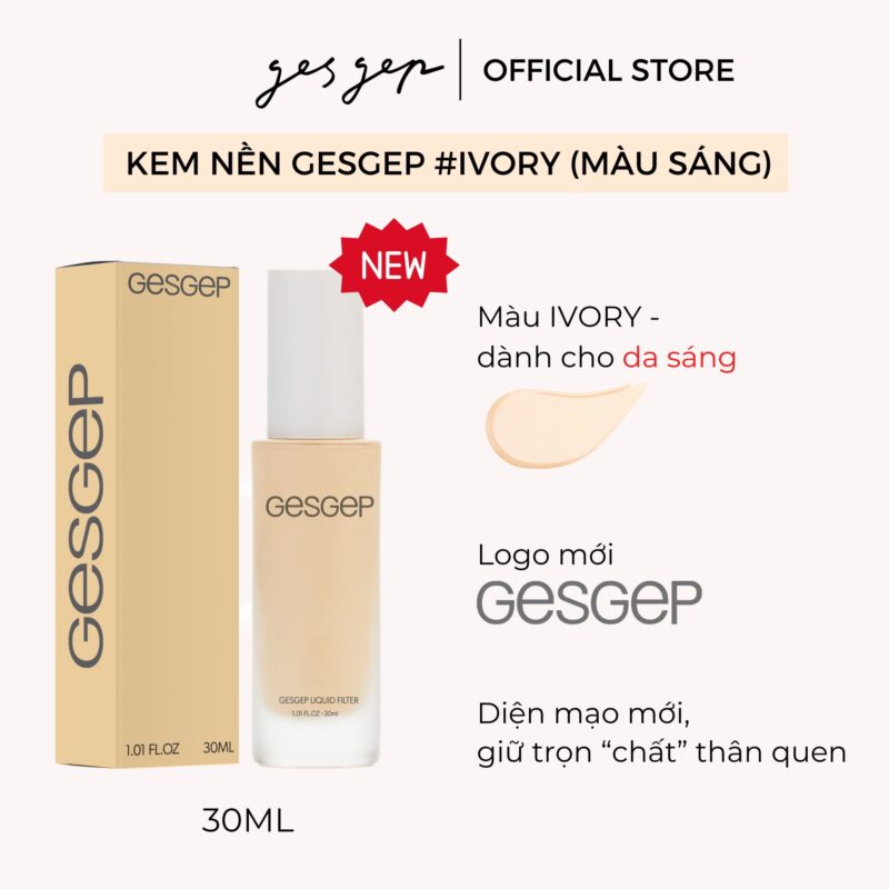 Kem nền Gesgep LIQUID FILTER IVORY