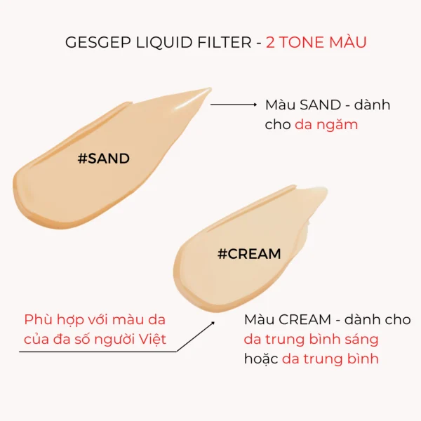 tone màu kem nền gesgep