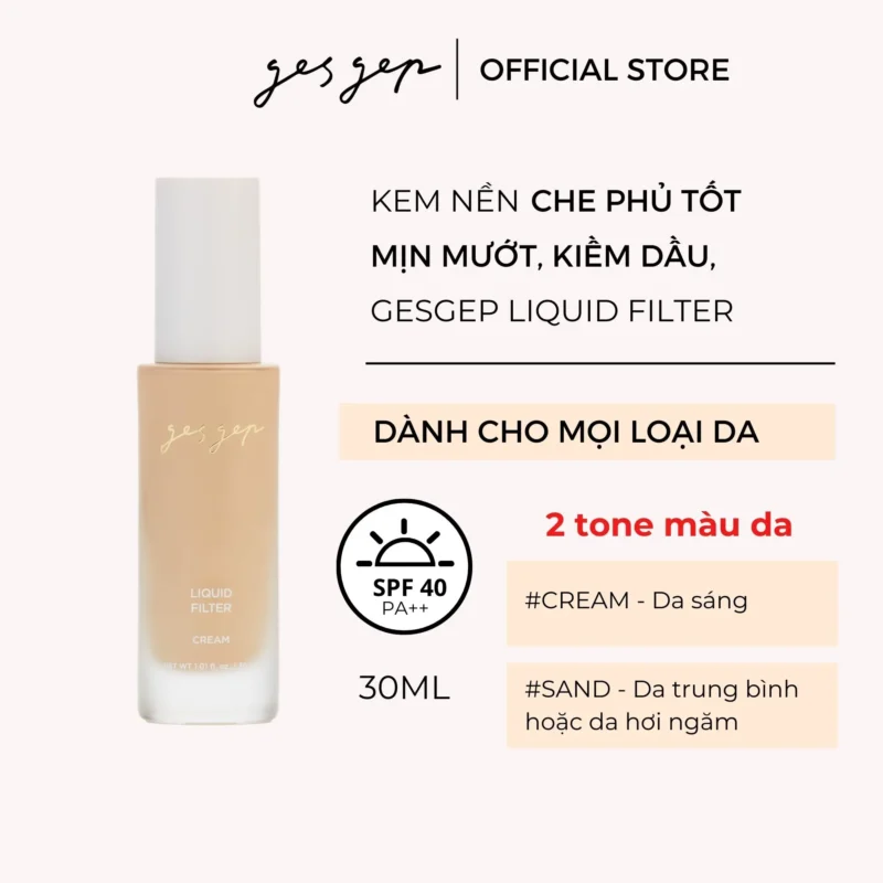 Kem nền Gesgep LIQUID FILTER SAND / CREAM / ROSY