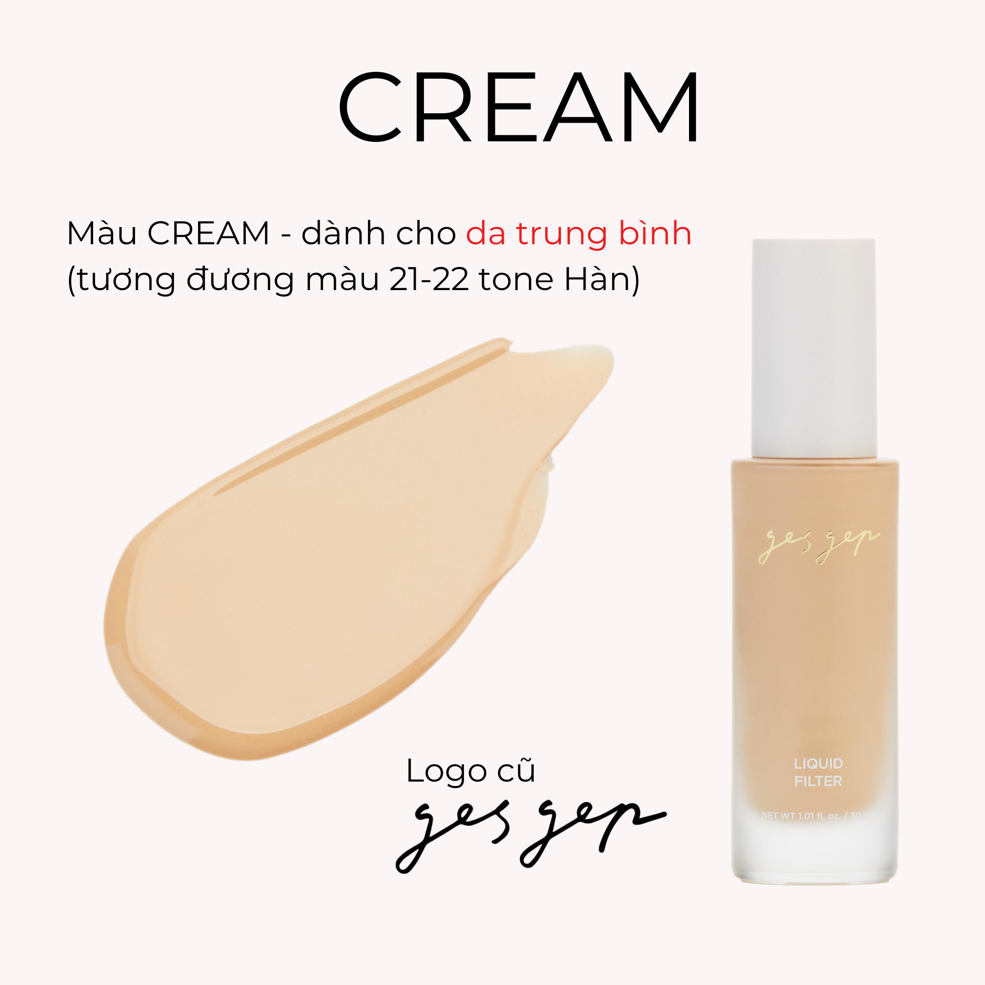 kem nền gesgep màu cream (1) Kem nền Gesgep màu Cream