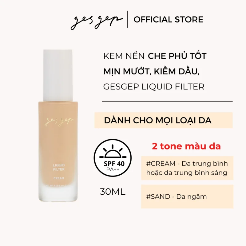 Kem nền Gesgep LIQUID FILTER SAND / CREAM / ROSY