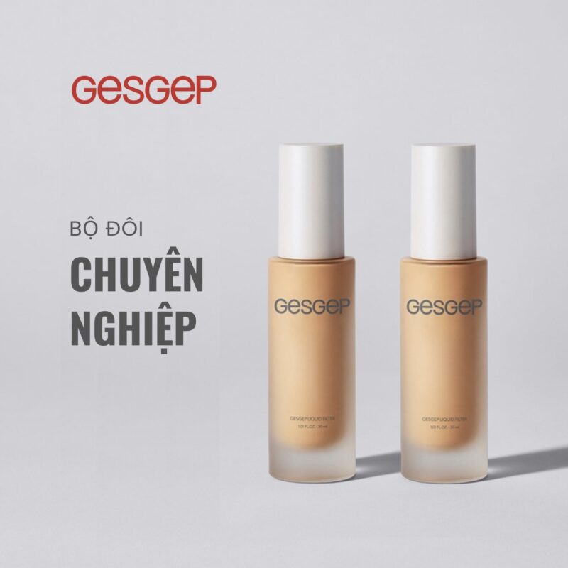 [Bộ đôi chuyên nghiệp] Combo kem nền Gesgep 30ml Ivory và Cream cho lớp nền mỏng nhẹ mịn mướt, che phủ cao
