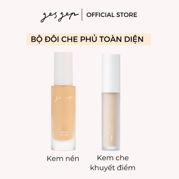 Combo kem nền Gesgep và kem che khuyết điểm Gesgep