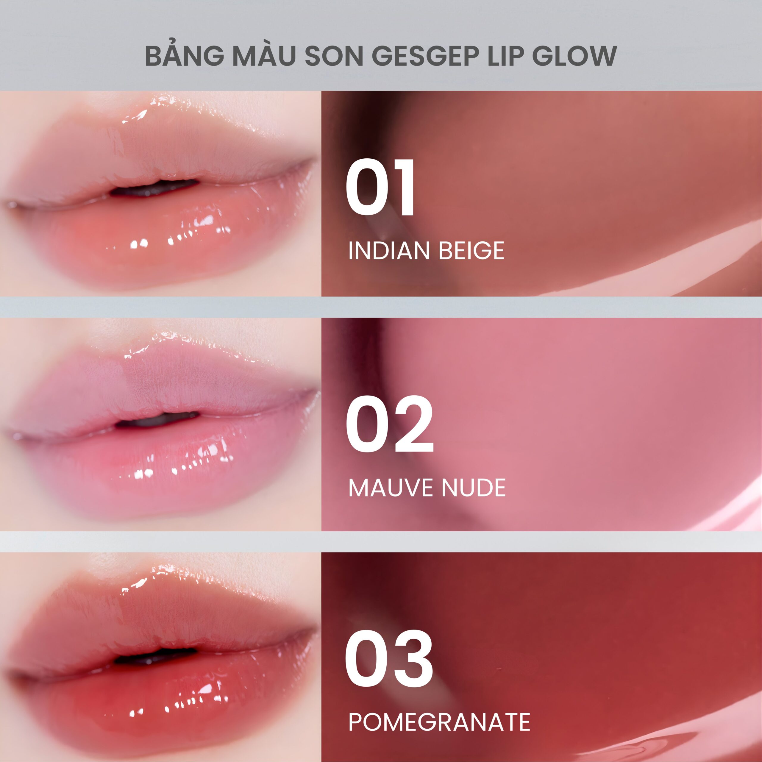 bảng màu son dưỡng gesgep